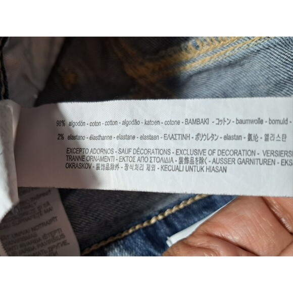 Zara Distressed Denim Jean Shorts - Picture 9 of 12